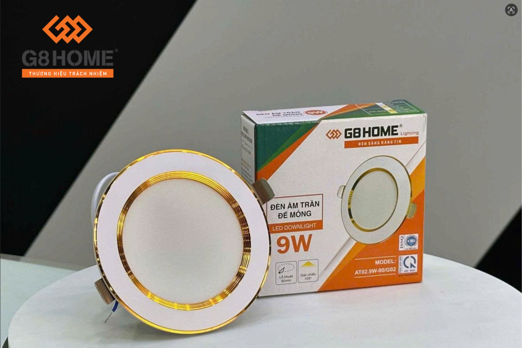9W THIN BASE CEILING LIGHT WHITE LIGHT