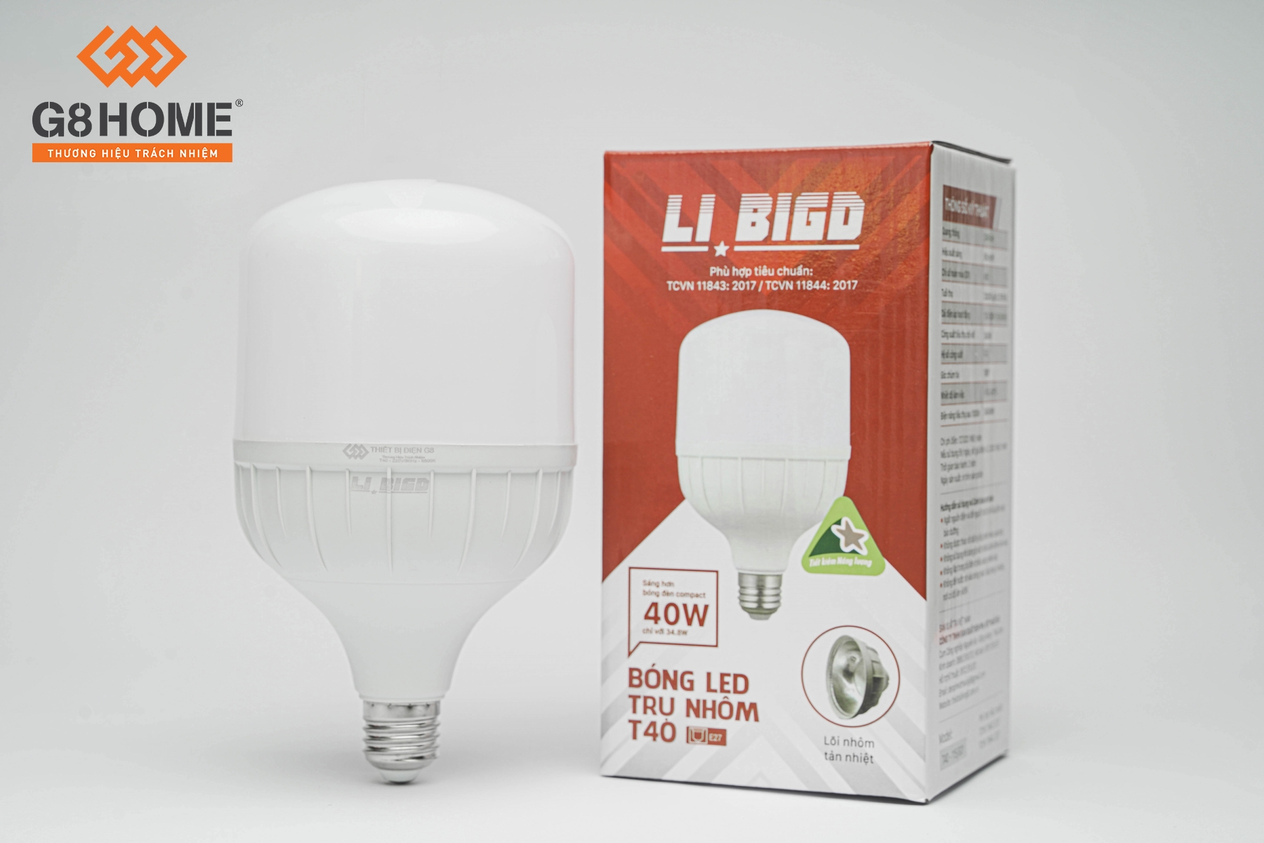 អំពូល LED បង្គោលអាលុយមីញ៉ូម T40 (LI BIGD)