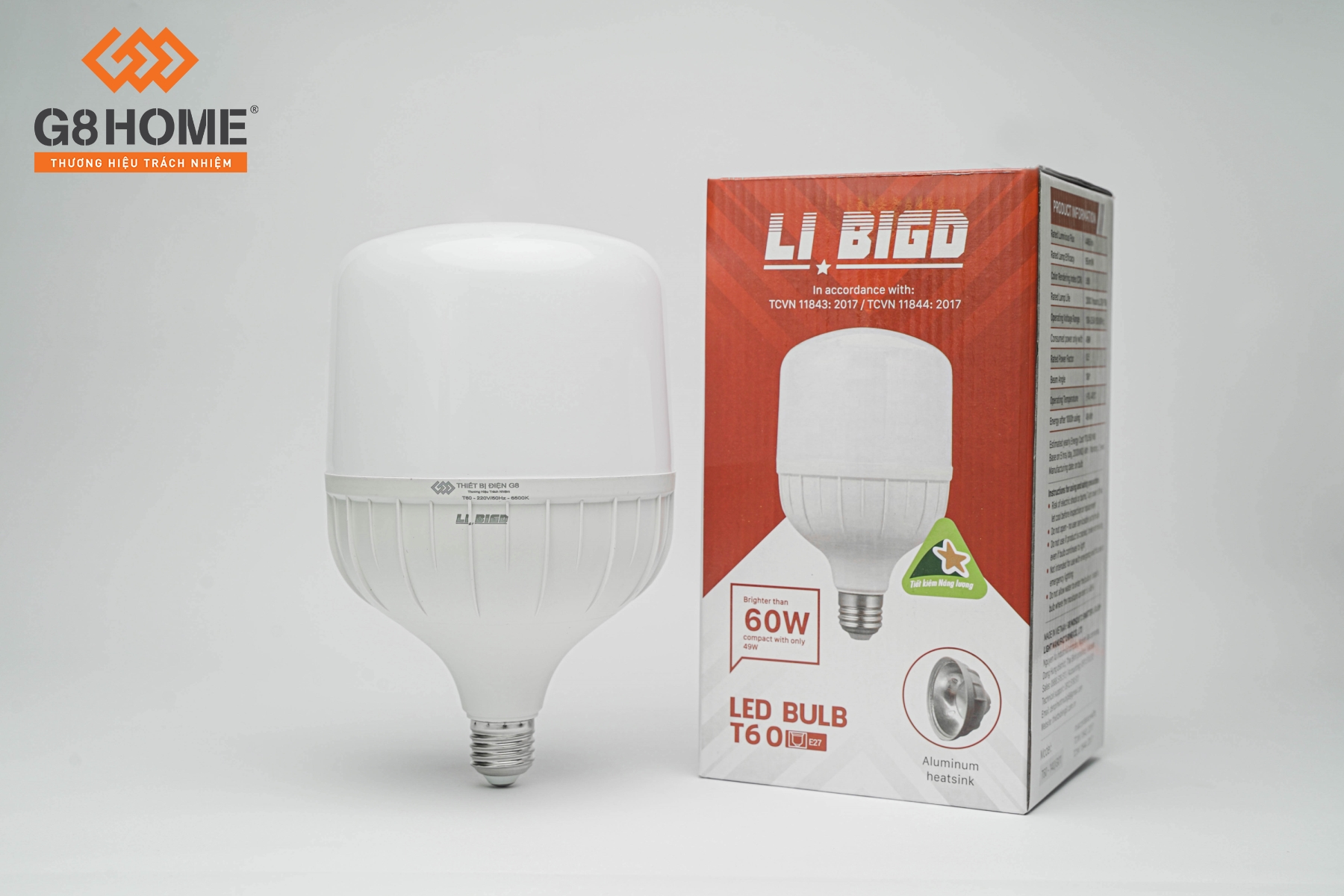 អំពូល LED បង្គោលអាលុយមីញ៉ូម T60 (LI BIGD)